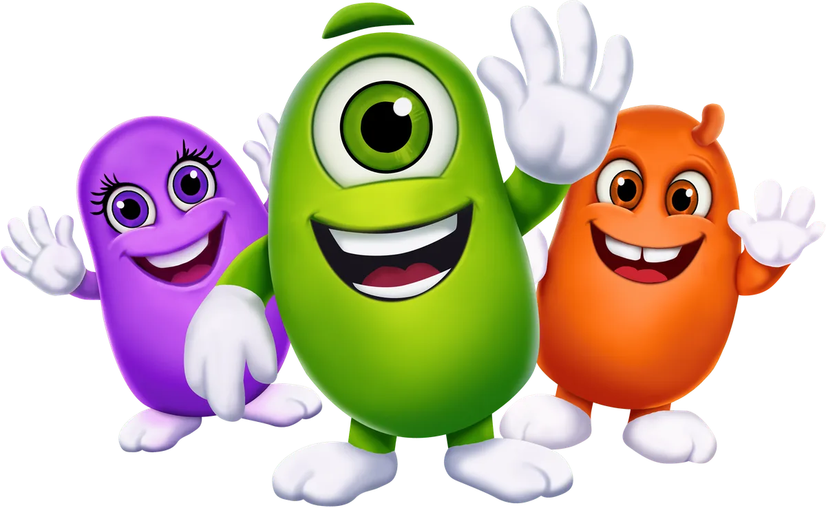 The three JellyPop characters